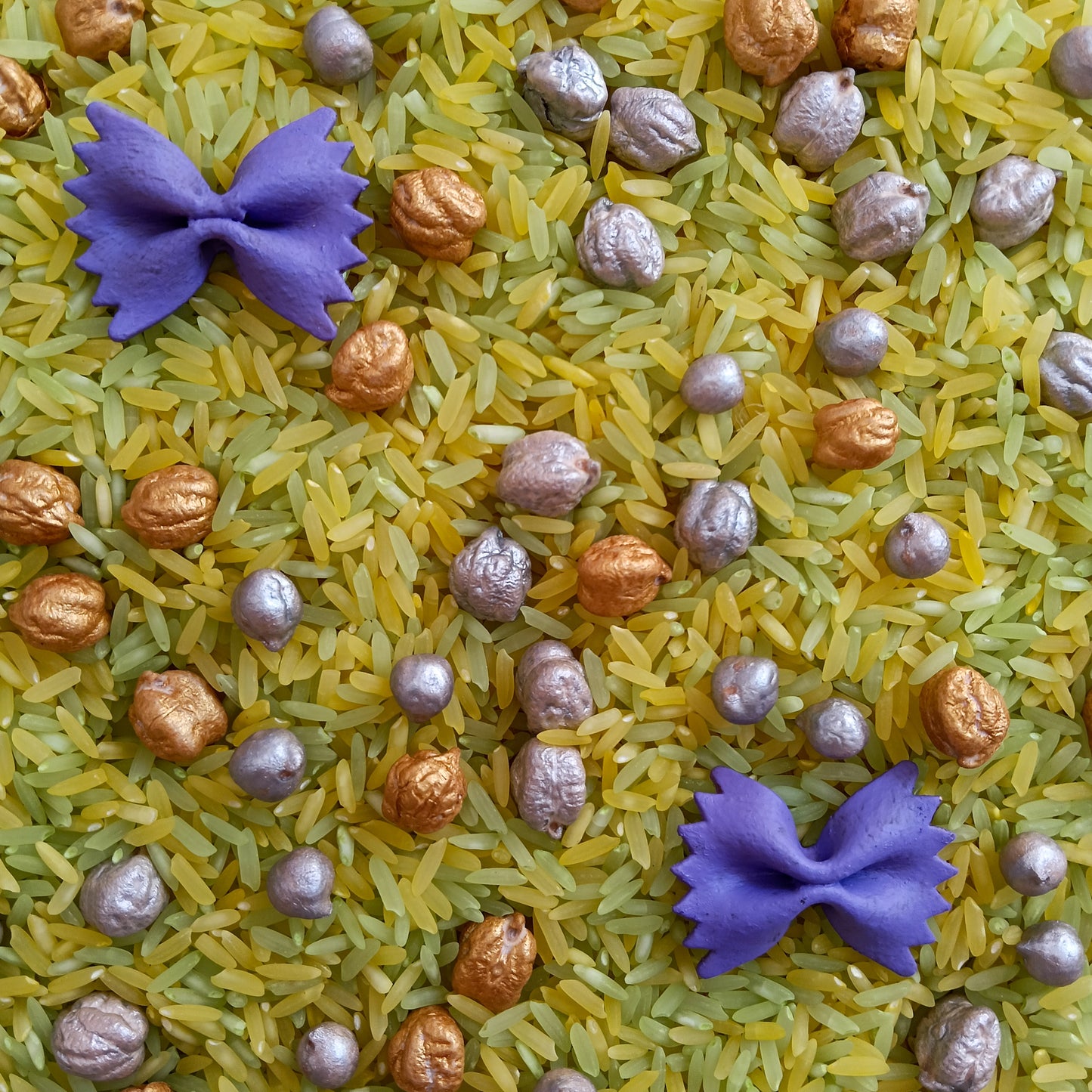 KokoFiller Primavera Brillante – Relleno Natural para bandeja sensorial Montessori
