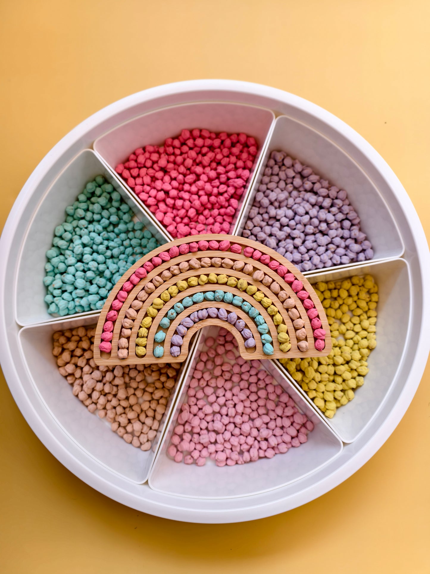KokoFiller Rainbow– Relleno Natural para bandeja sensorial Montessori