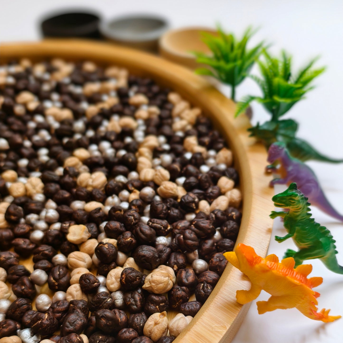 KokoFiller Safari Dino – Relleno Natural para Bandeja Sensorial Montessori