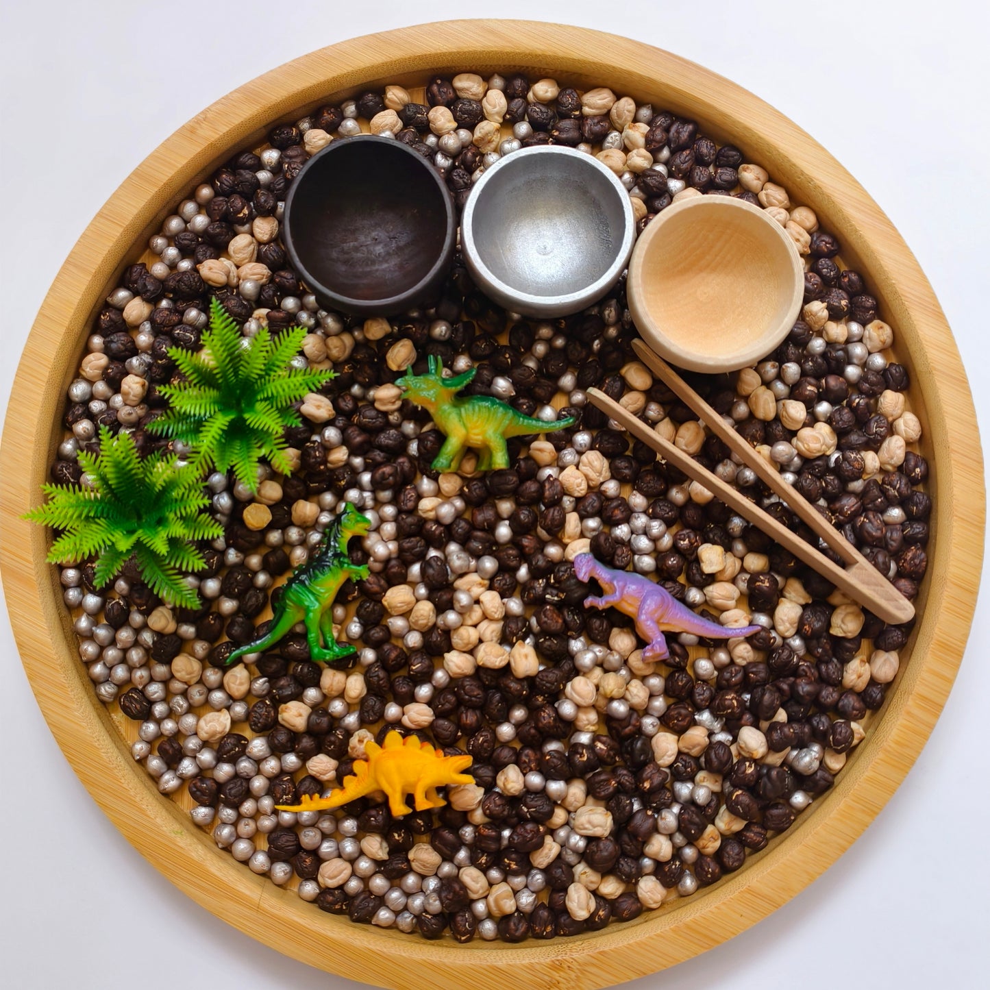KokoFiller Safari Dino – Relleno Natural para Bandeja Sensorial Montessori