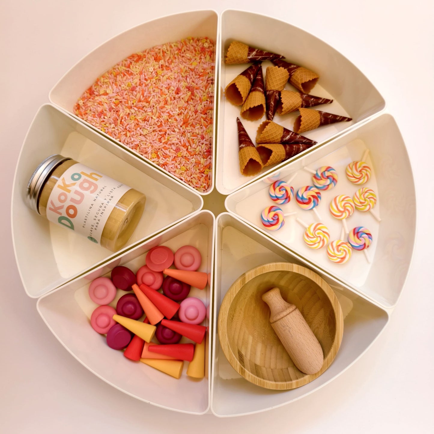 KokoFiller Helados – Relleno Natural para Bandeja Sensorial Montessori