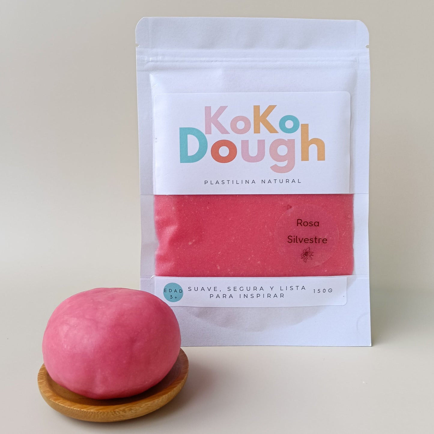 Kokodough Rosa Silvestre – Plastilina Natural para Juego Sensorial
