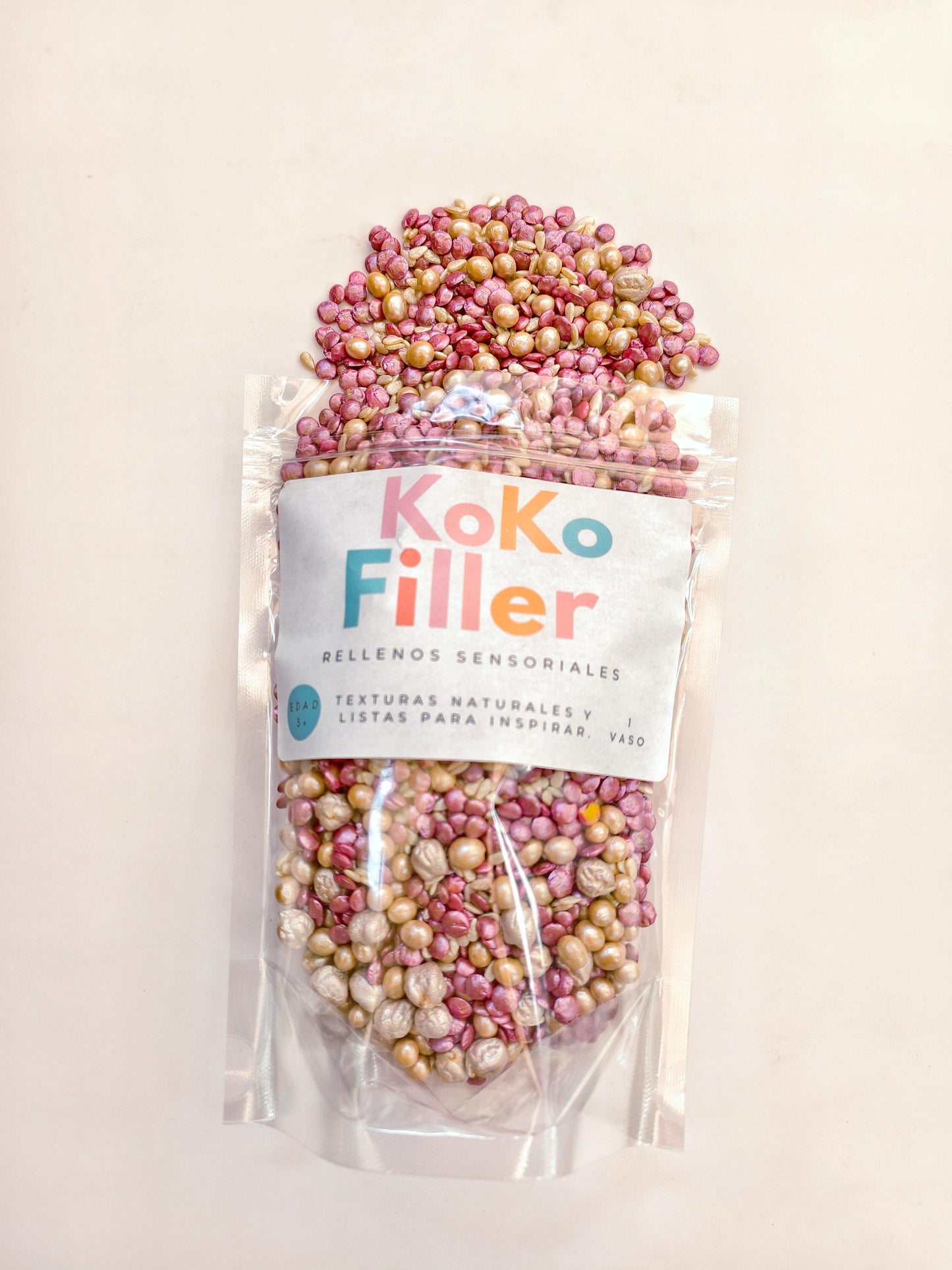 KokoFiller Seashells – Relleno Natural para Bandeja Sensorial Montessori