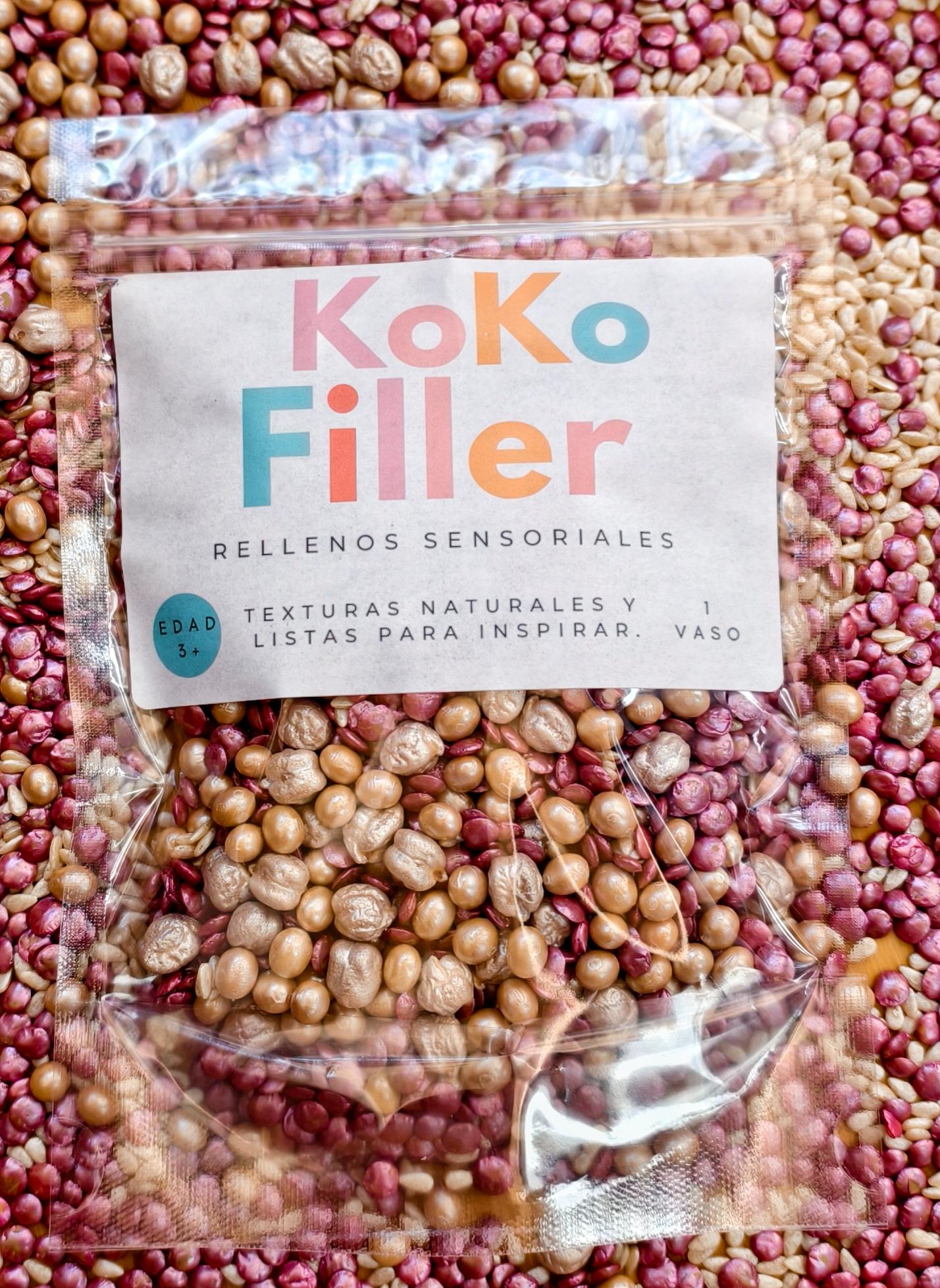 KokoFiller Seashells – Relleno Natural para Bandeja Sensorial Montessori