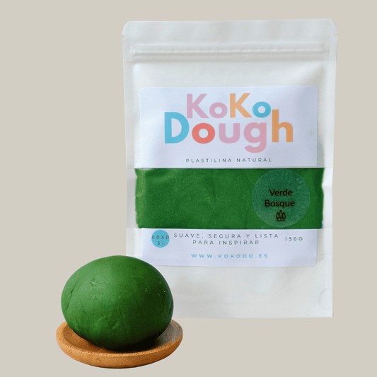 Kokodough Verde Bosque: Plastilina Natural para Desarrollo Sensorial y Motricidad Fina