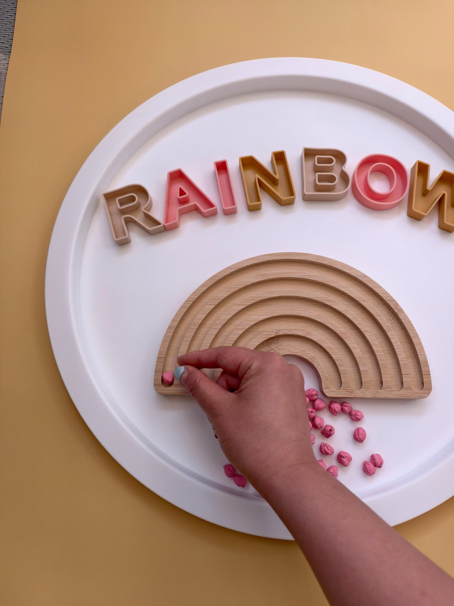 KokoFiller Rainbow– Relleno Natural para bandeja sensorial Montessori