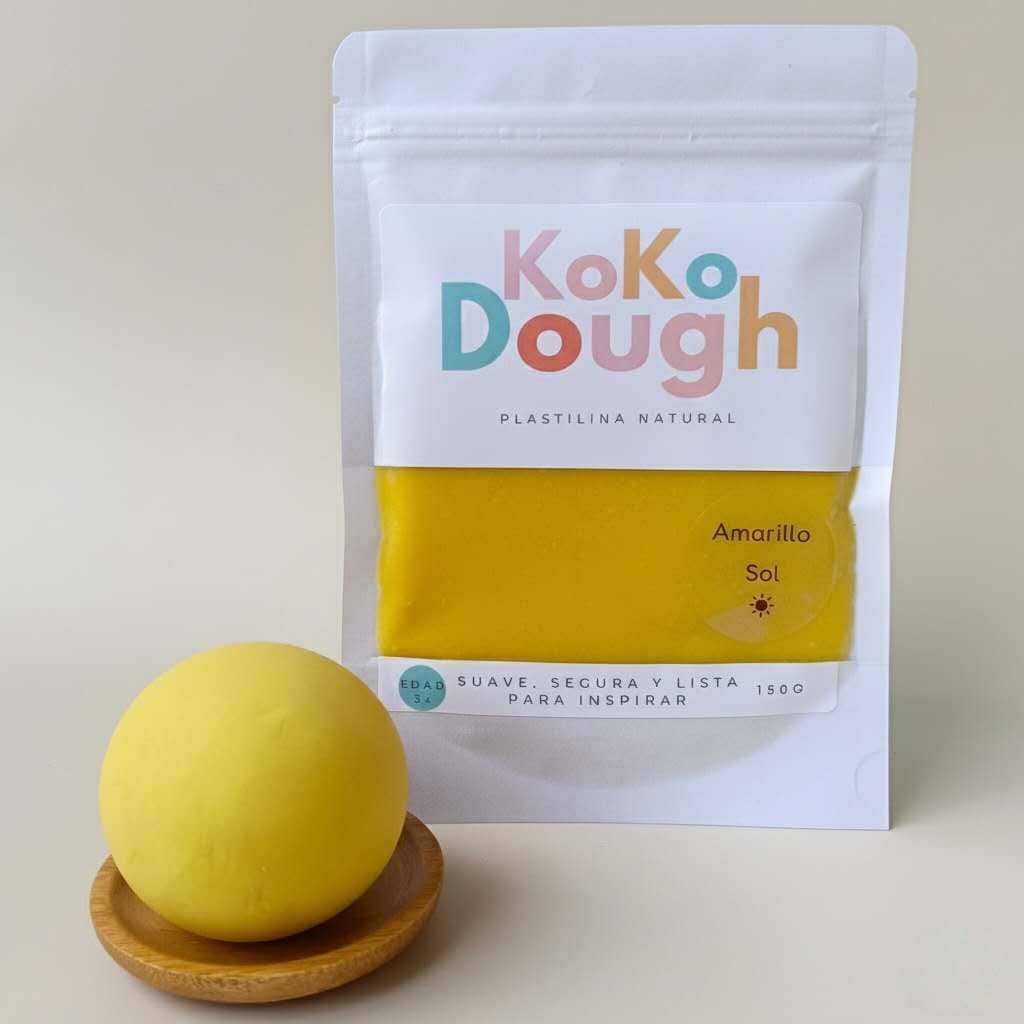 Kokodough Amarillo Sol – Plastilina Natural para Juego Sensorial