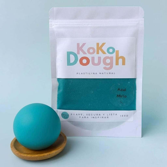Kokodough Azul Mirlo – Plastilina Natural para Juego Sensorial