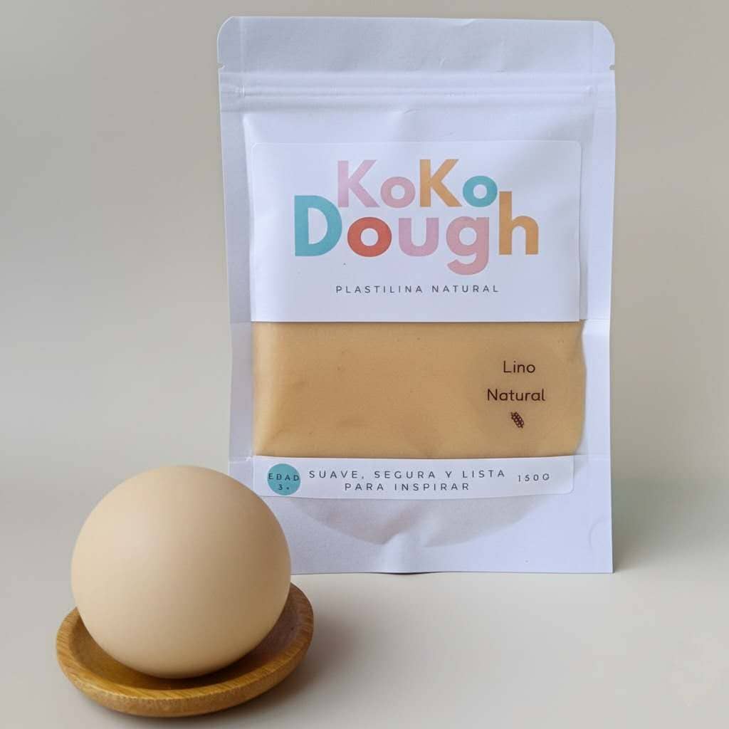 Kokodough Lino Natural – Plastilina Natural para Juego Sensorial