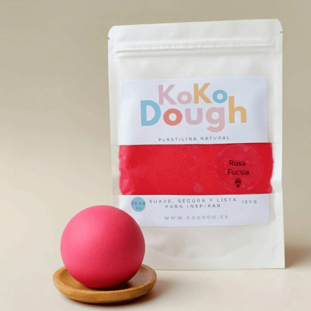 Kokodough Rosa Fucsia: Plastilina Natural para Desarrollo Sensorial y Motricidad Fina