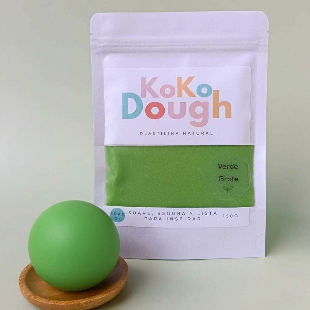 Kokodough Verde Brote – Plastilina Natural para Juego Sensorial