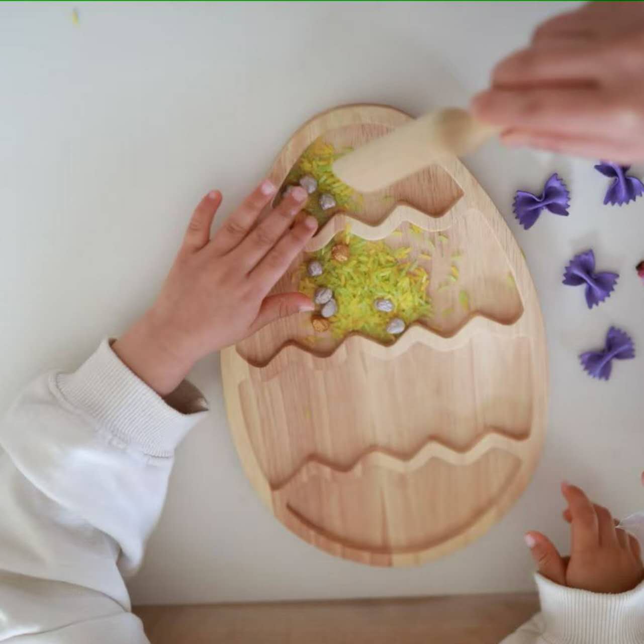 KokoFiller Primavera Brillante – Relleno Natural para bandeja sensorial Montessori