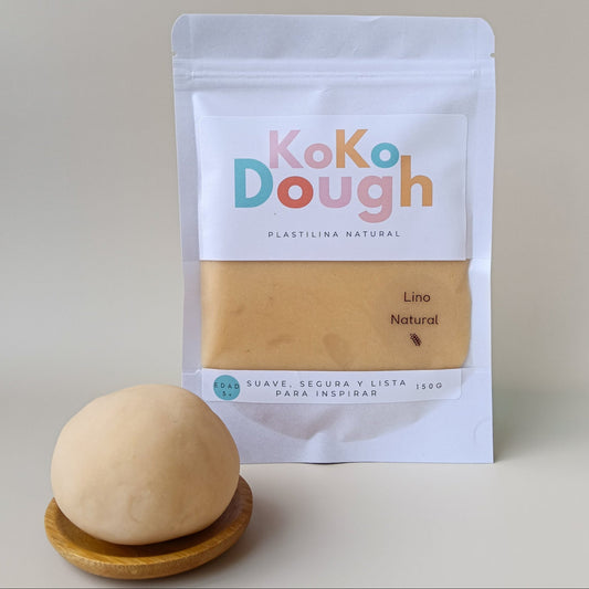 Kokodough Lino Natural – Plastilina Natural para Juego Sensorial