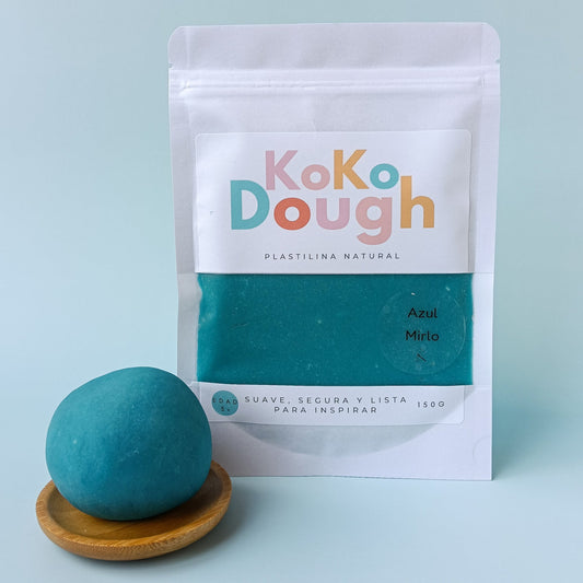 Kokodough Azul Mirlo – Plastilina Natural para Juego Sensorial