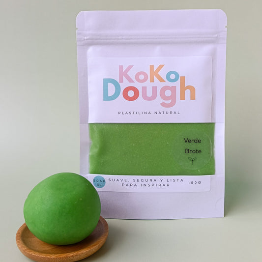 Kokodough Verde Brote – Plastilina Natural para Juego Sensorial